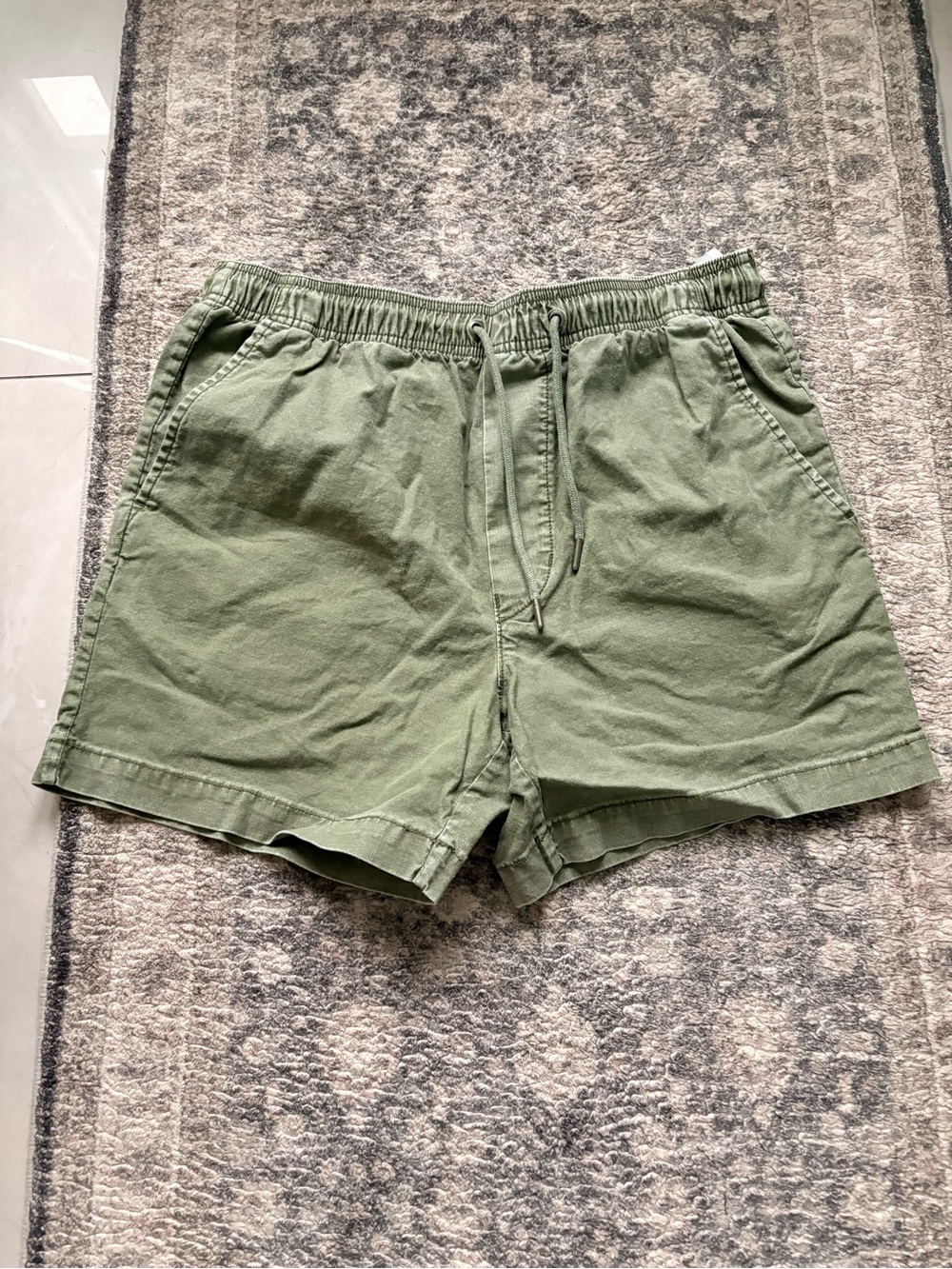 American Eagle Outfitters Olive Green Cotton Drawstring Shorts